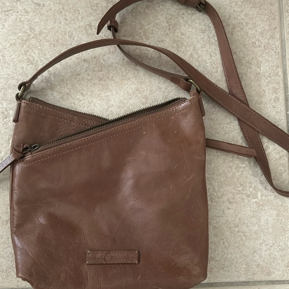 Lucky Brand Brown Leather Crossbody Bag